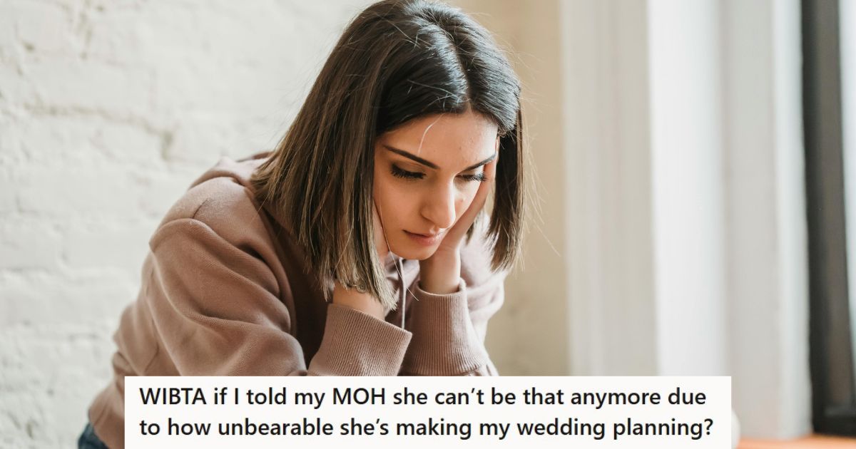 Brides Maid Of Honor Never Showed Up For Her During The Wedding Preparations, So The Bride Relieved Her Of Her Duties Woman in hoodie in distress