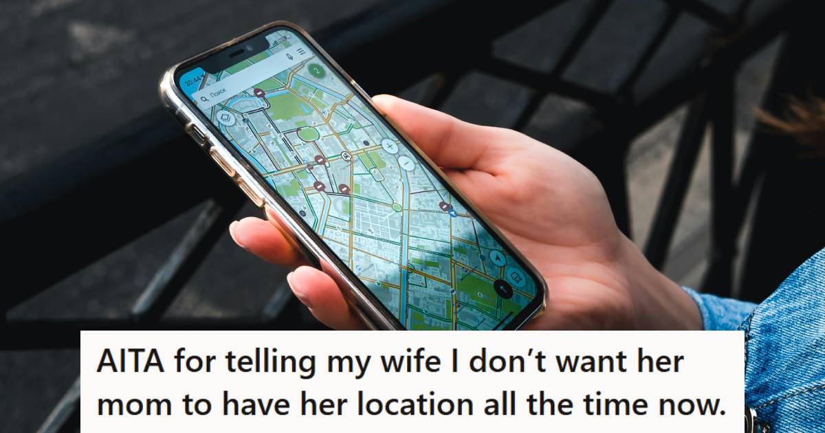 Woman holding her phone checking someone's location