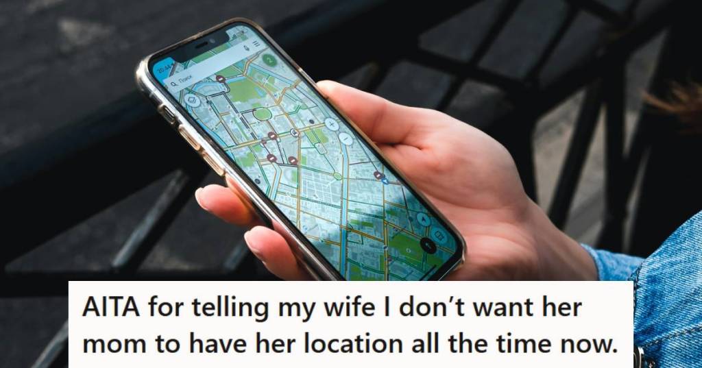Woman holding her phone checking someone's location