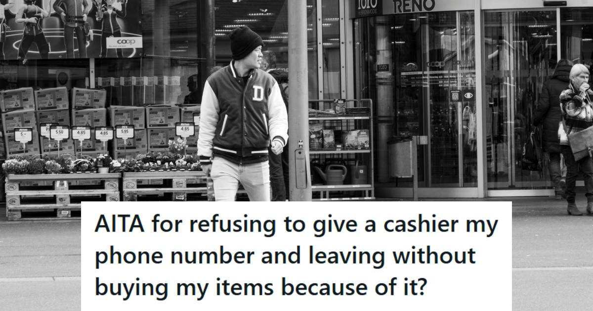 Man walking out of a store empty-handed