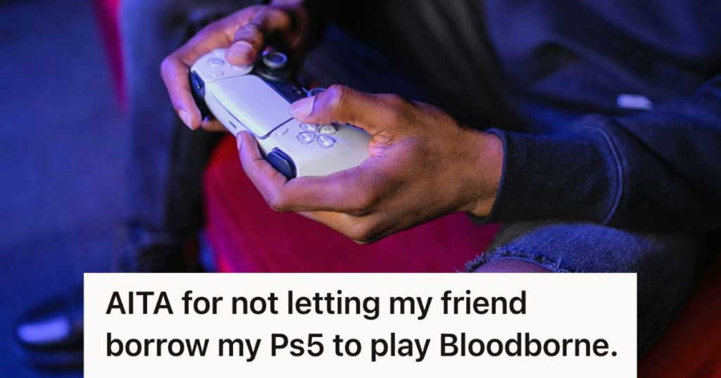 gamer playing PS5
