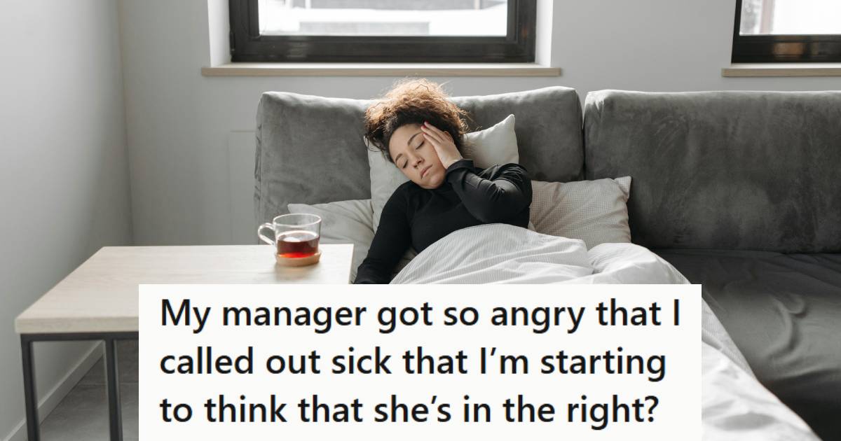 Woman sick at home, laying in bed with a sore ear