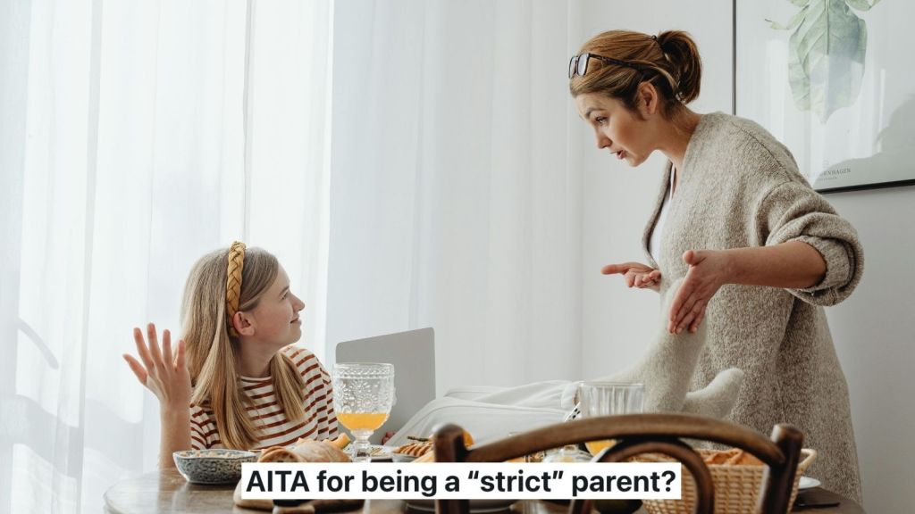 woman scolding daughter