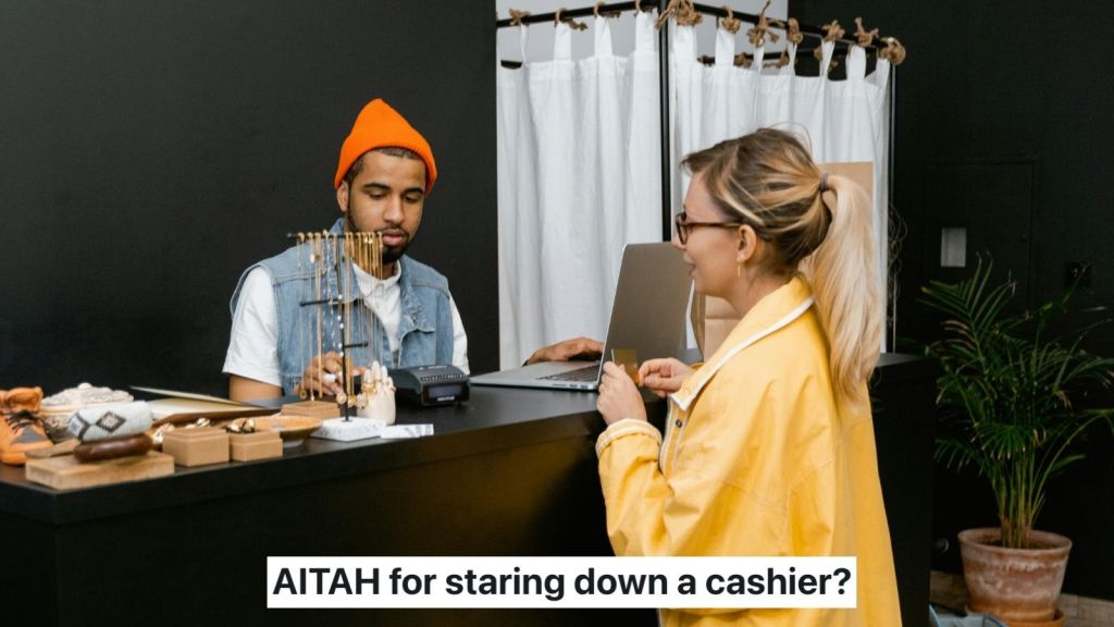 woman checking out at store