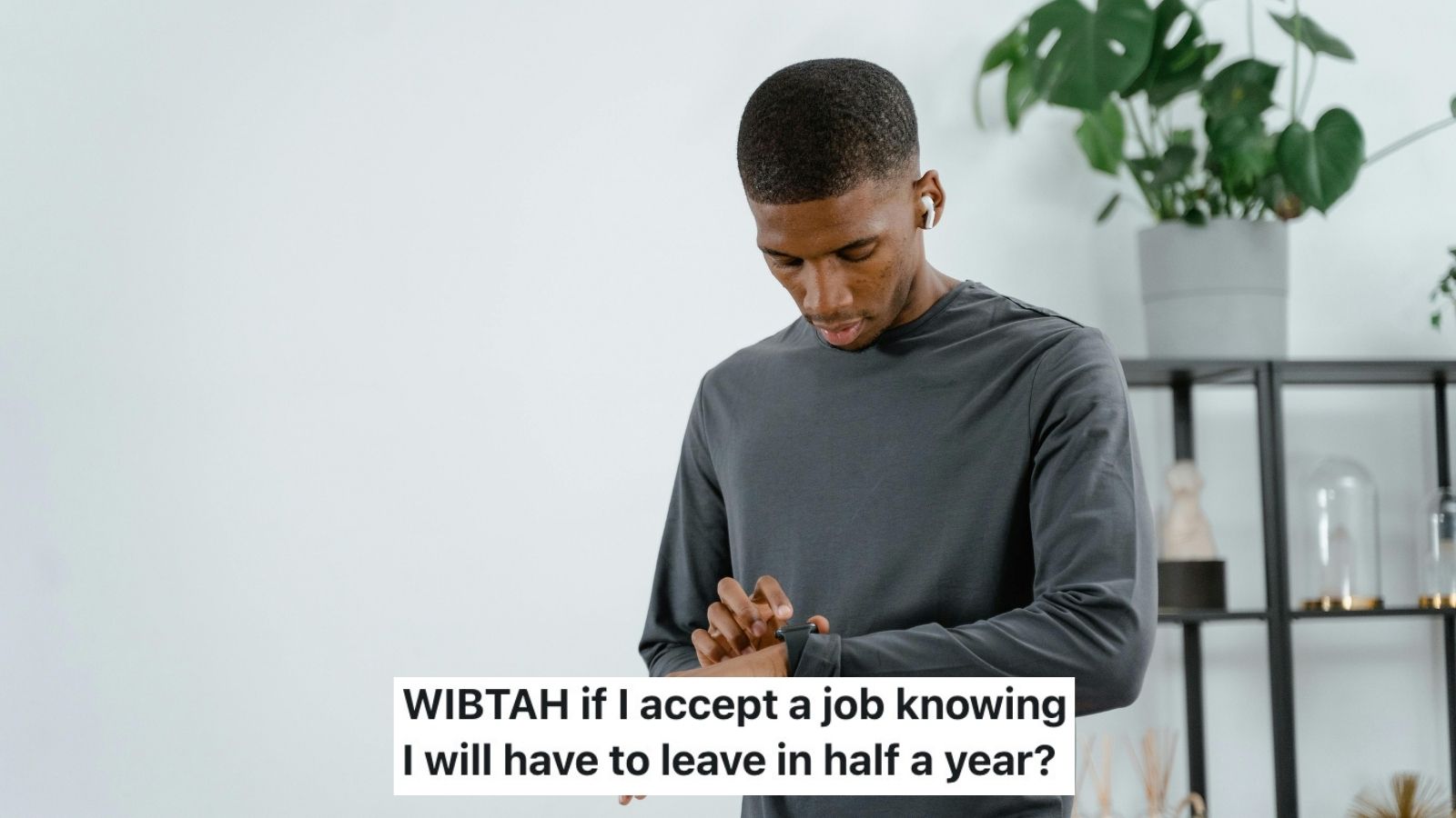 man checking his watch