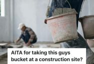Concrete Inspector’s Bucket Goes Missing On A Job Site, So He Takes Someone Else’s Bucket, Leading To A Huge Fight