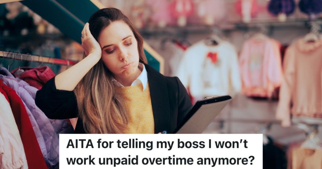 stressed out woman working at a store