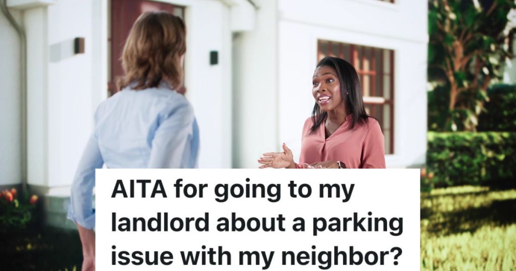 two women talking in front yard of house