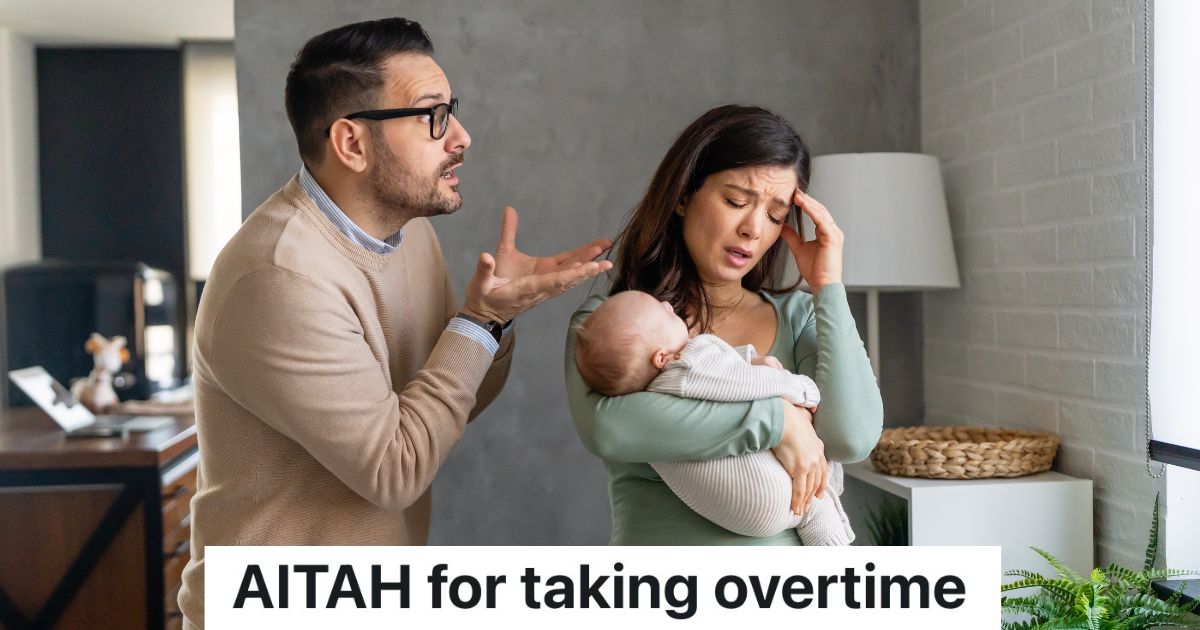 couple with new baby arguing