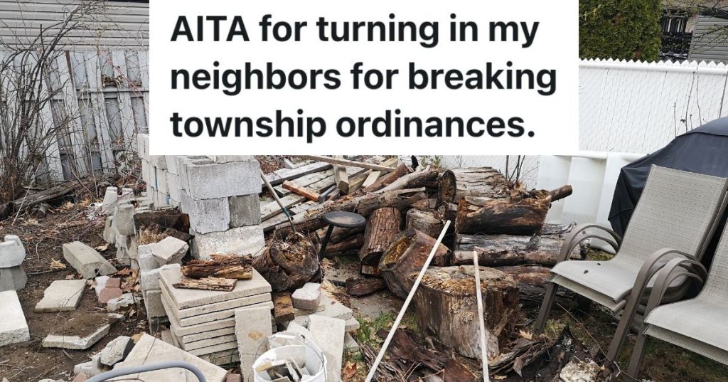 messy backyard filled with trash