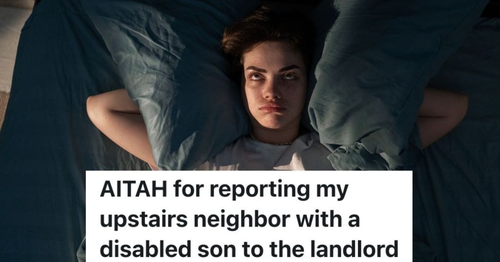 young woman upset at noisy upstairs neighbors