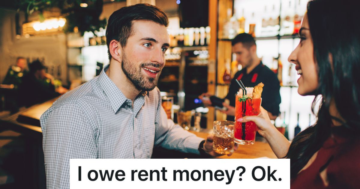 Man Crashes At Friends Apartment For Two Days, So The Friend Thinks He Should Pay Him Short Term Rent man talking to a girl at a bar