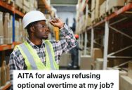 Warehouse Employee Works Hard During Every Shift, But He’s Worried About Not Being Considered A Team Player Since He Doesn’t Work Overtime