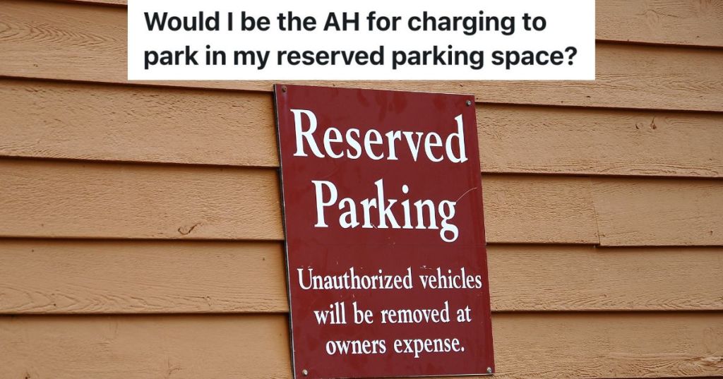 "reserved parking" sign on a wall