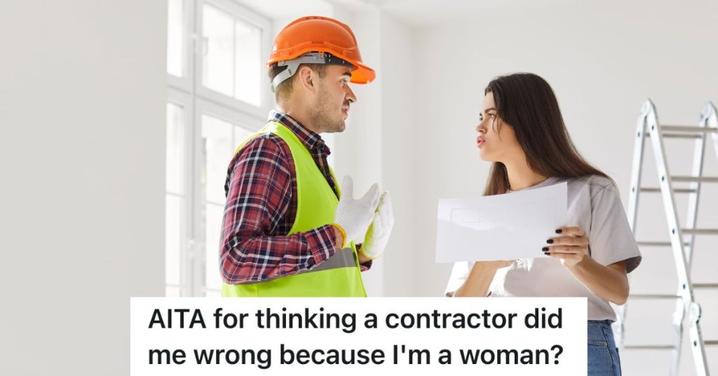 woman upset with contractor