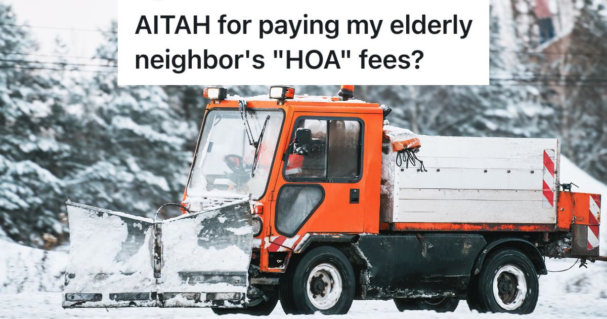 snow plow truck in the winter