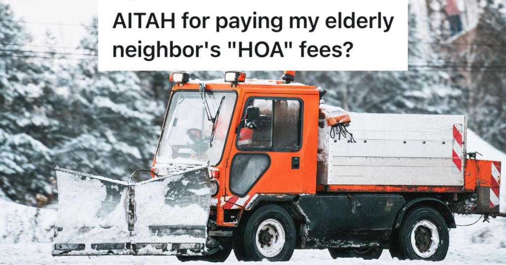 snow plow truck in the winter