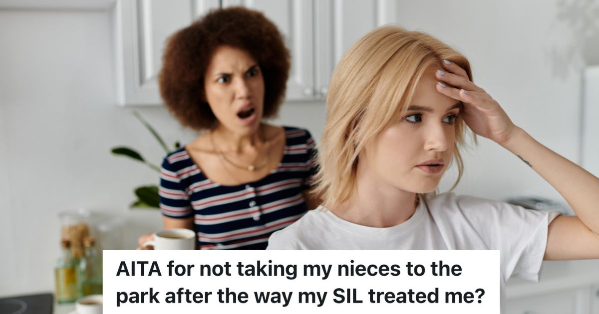 upset woman yelling at a woman who looks confused