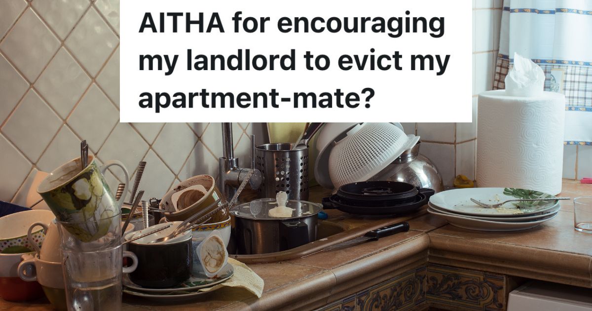 dirty dishes all over the kitchen counter