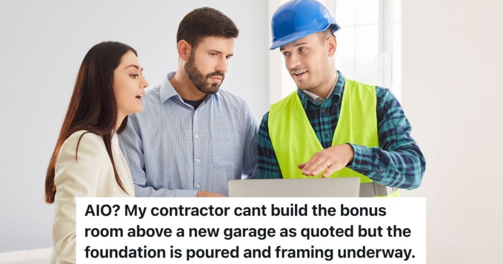 couple talking to contractor