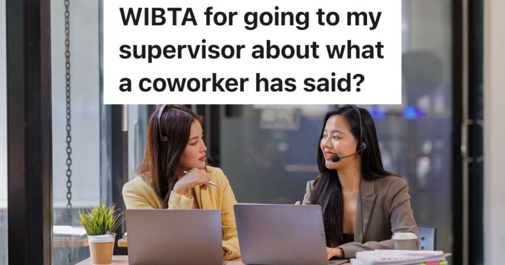 two call center coworkers chatting