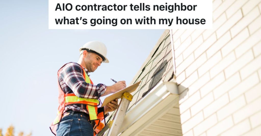 man in hardhat looking at roof and writing on clipboard