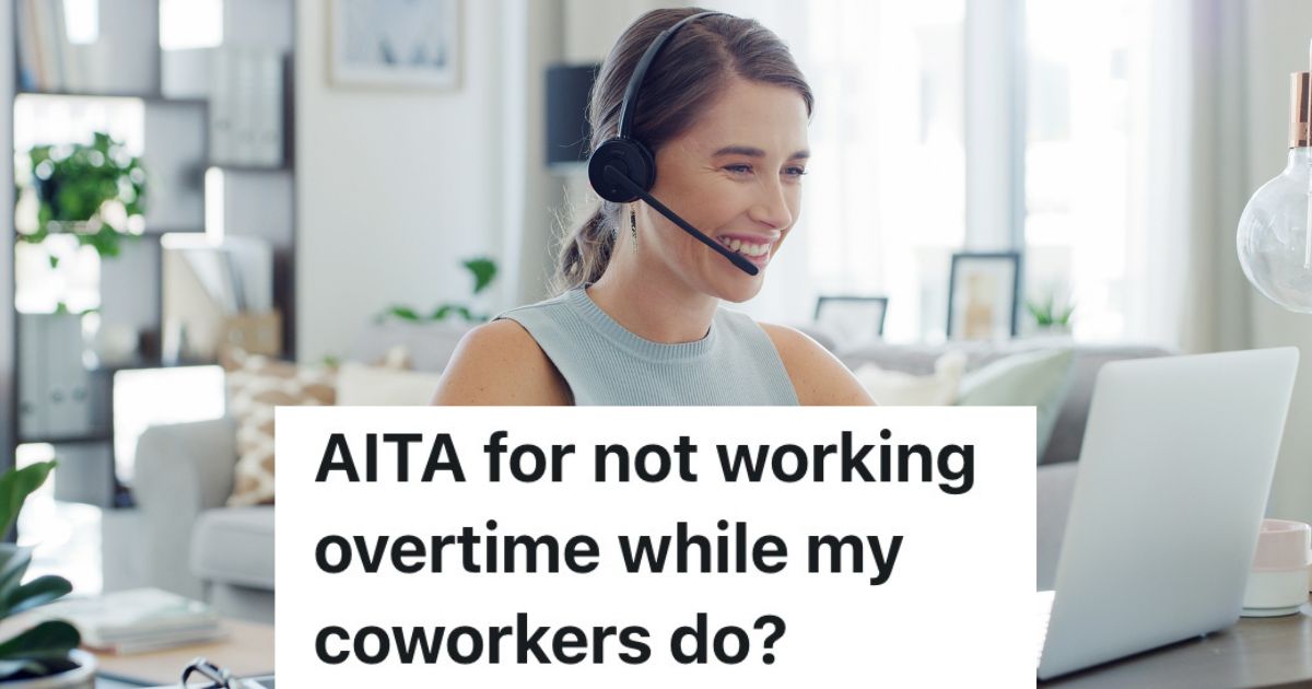 smiling woman in headset working from home