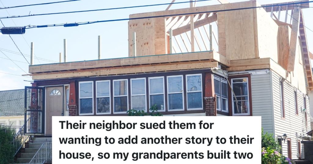 House that is in the process of having a second floor built onto it.