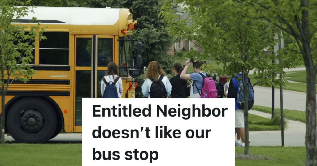 students waiting to board the school bus