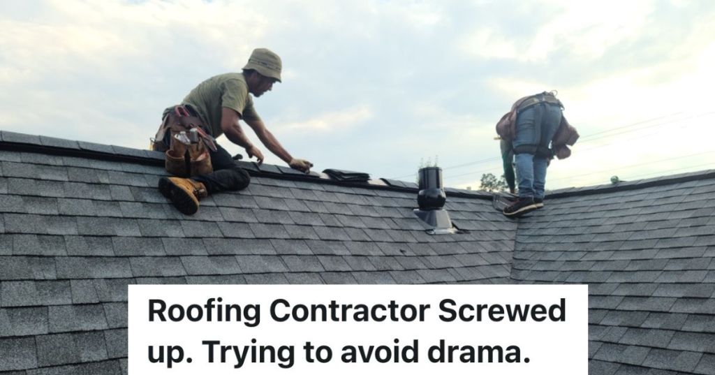 two roofers installing shingles on roof
