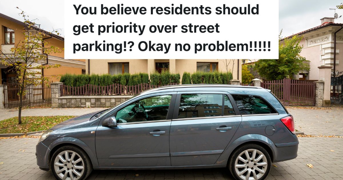 car parked on street in front of house
