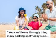 Crazy Lady Complains About A Trailer That Is Legally Parked On The Street, So The People Who Own The Trailer Move It And Park Their Car There Instead