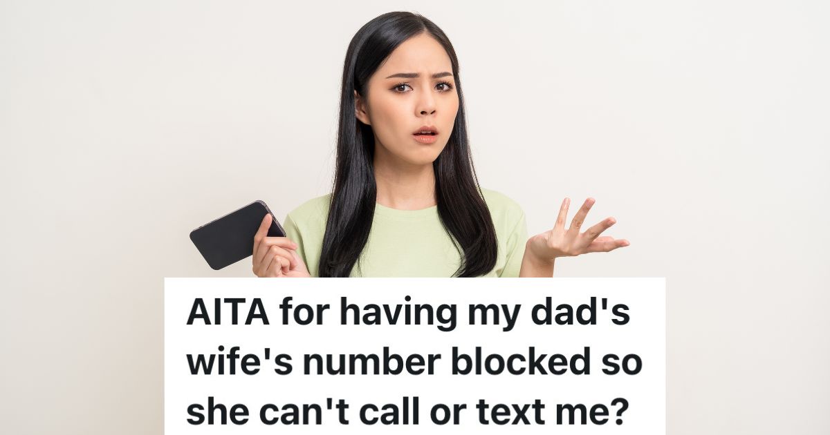 confused young woman holding cell phone