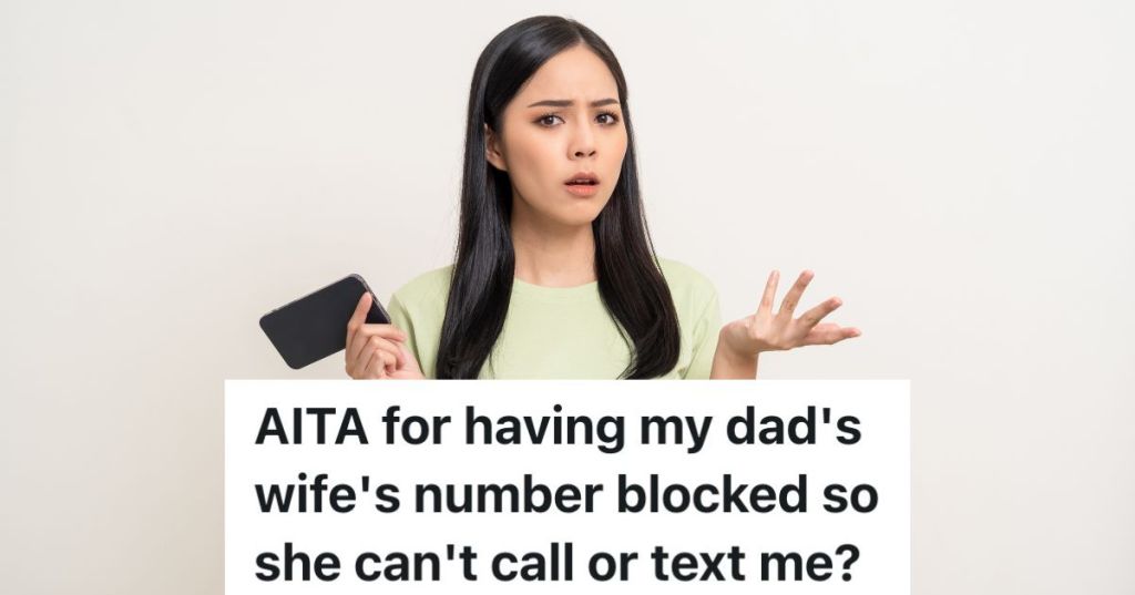 confused young woman holding cell phone