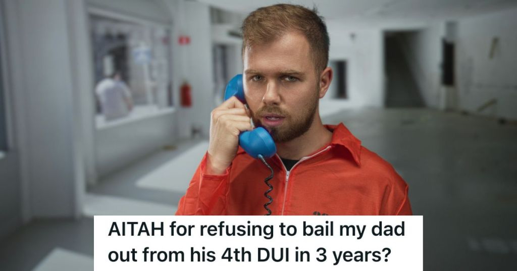 man making phone call from jail