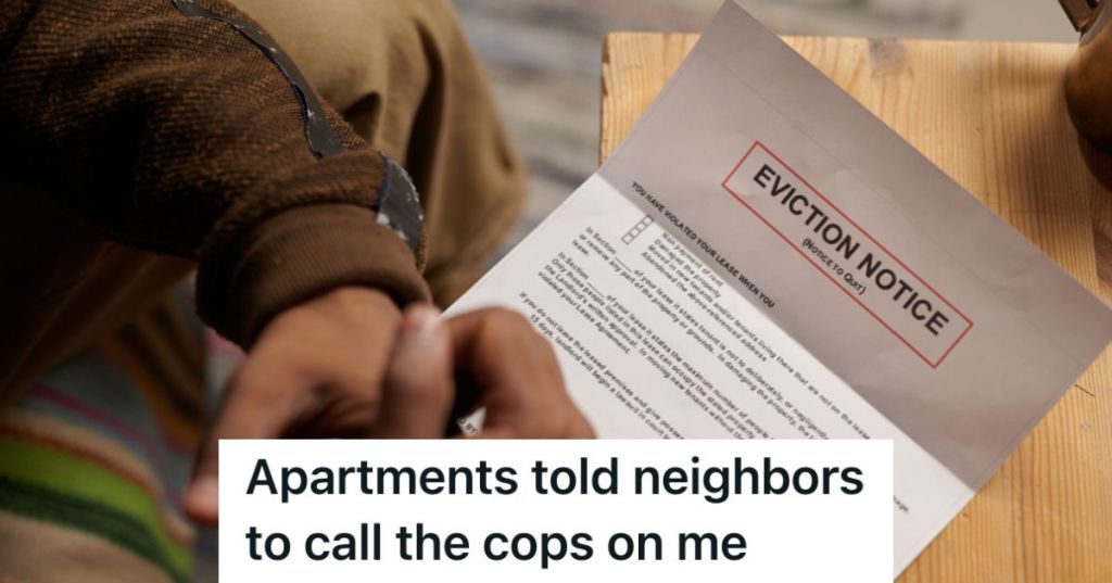 person looking at an eviction notice