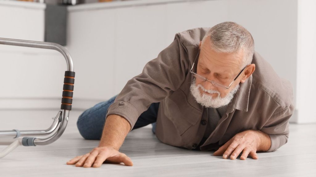 old man has fallen down