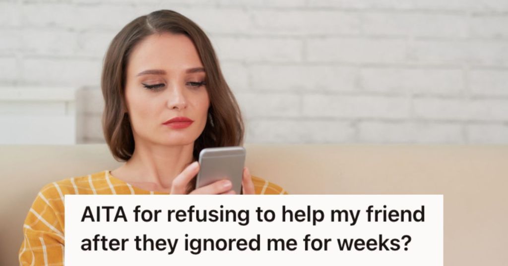 Woman replying to a text