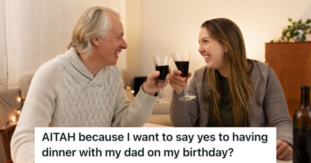 Older man and younger woman having a good time with their meal and drinks