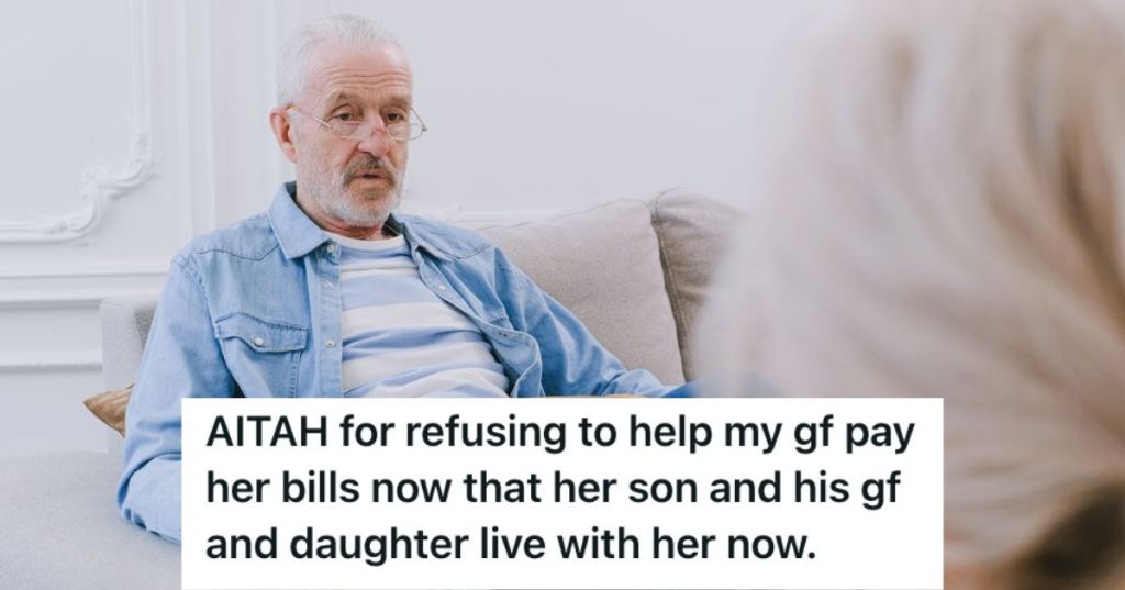 Old man talking to a woman about a serious matter