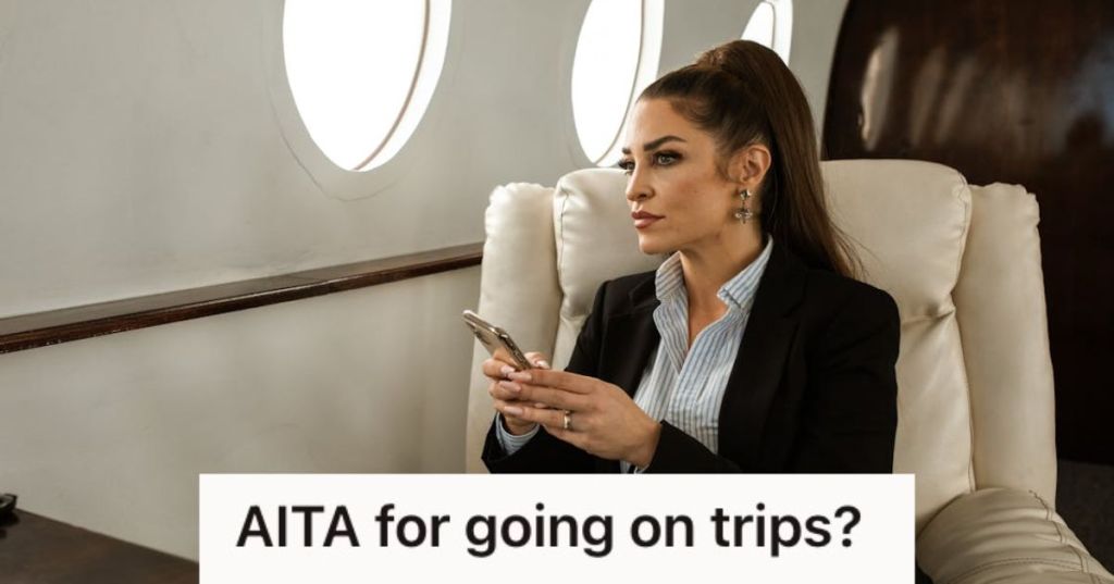 Woman flying in first class