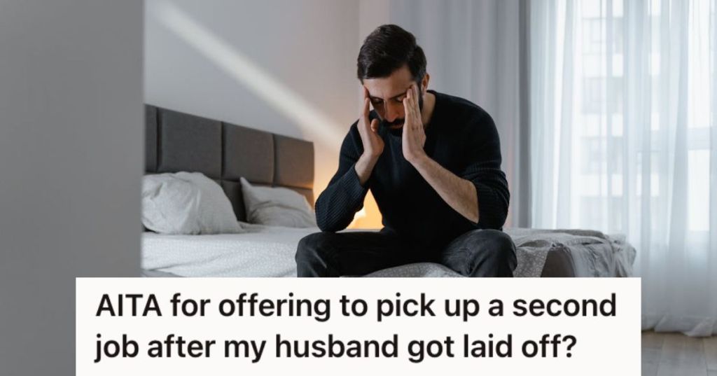 Man feeling sad while sitting on the bed