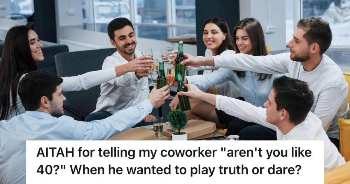 Officemates having fun and drinking beer in the office