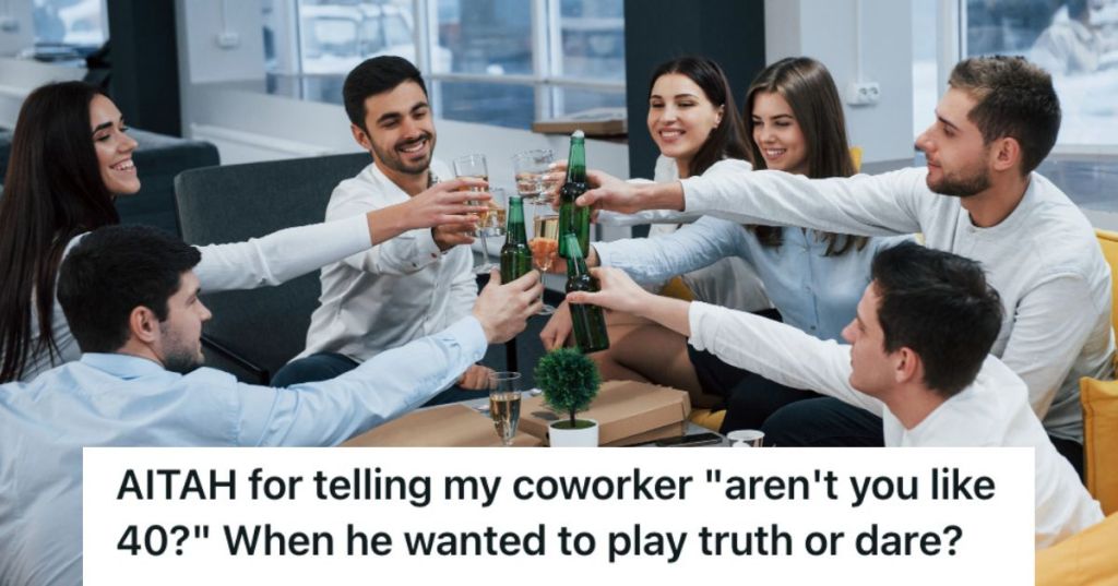 Officemates having fun and drinking beer in the office