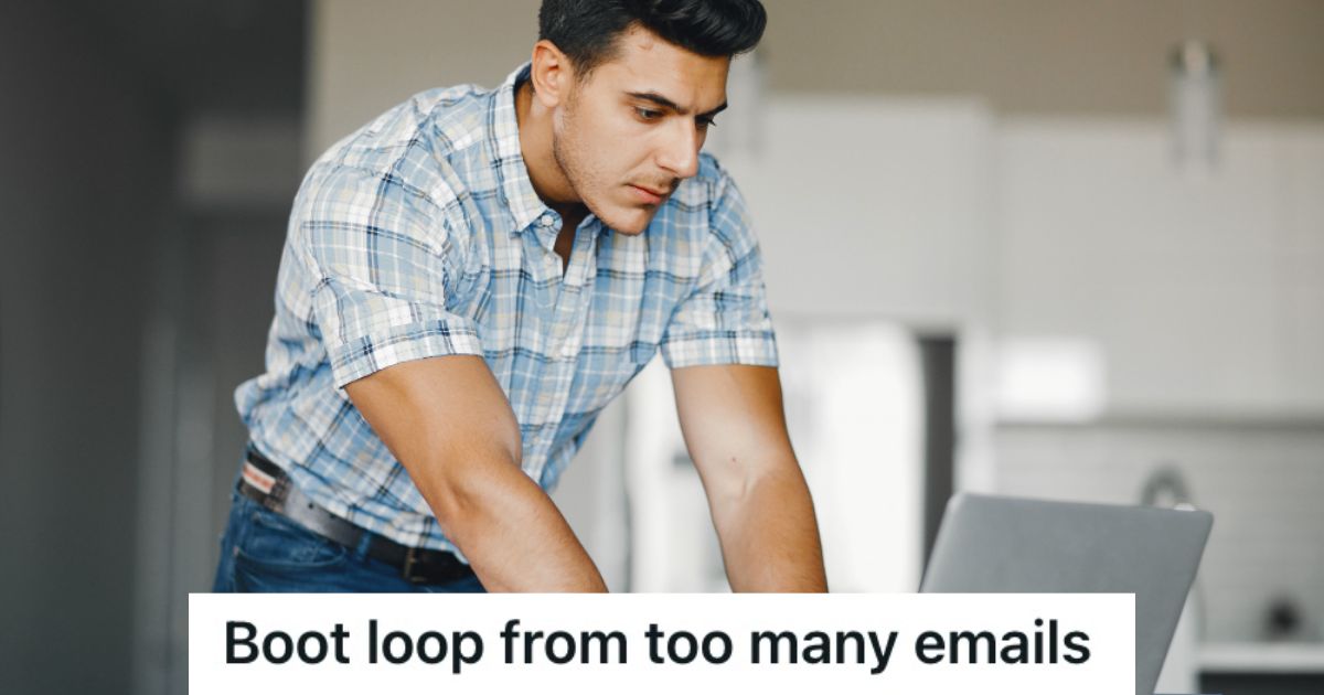 Man fixing a laptop