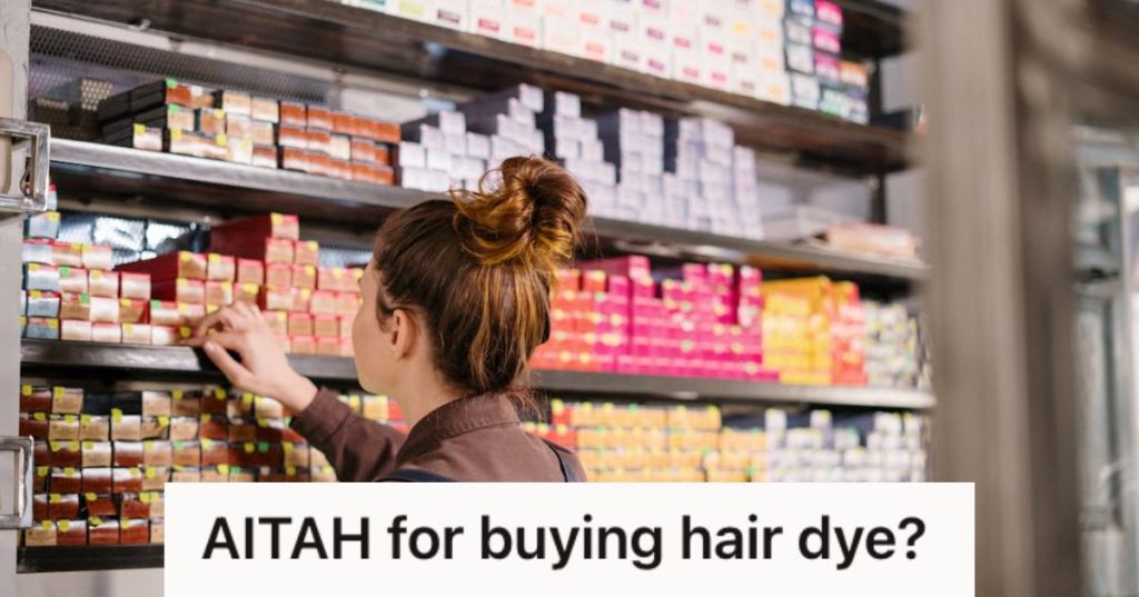 Woman choosing a box of hair color