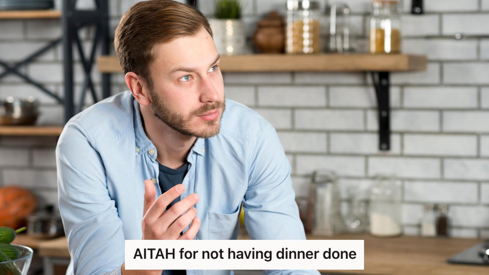Man looking upset in the kitchen