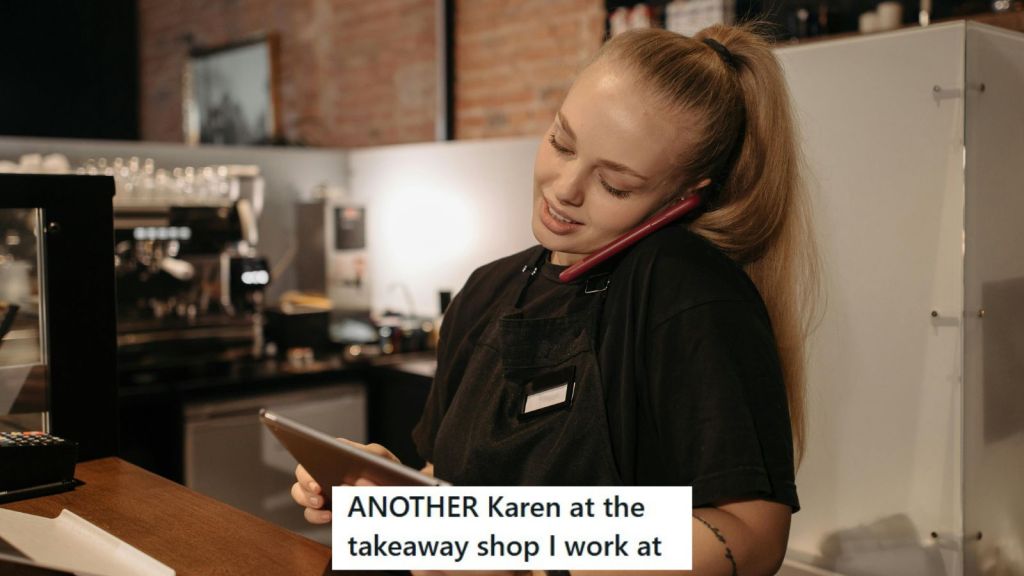 Woman working at a restaurant