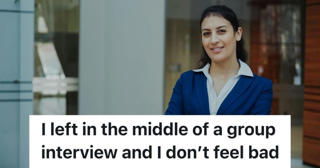 Woman smiling in business suit outside office building