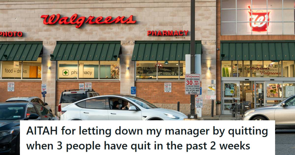 Outside of a Walgreens building with clouds in the background